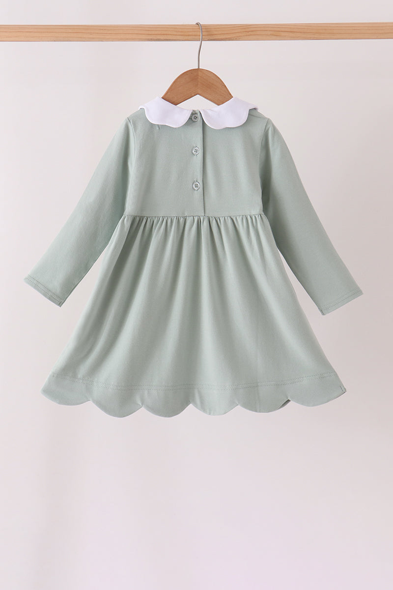 Turkey embroidery scalloped dress