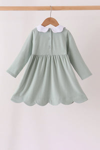 Turkey embroidery scalloped dress