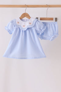 Turkey embroidery checkered bloomer set