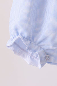 Turkey embroidery checkered ruffle bubble