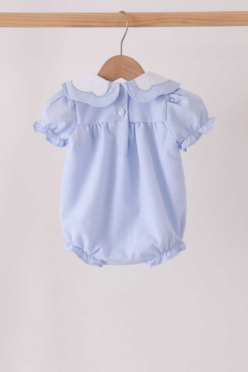 Turkey embroidery checkered ruffle bubble