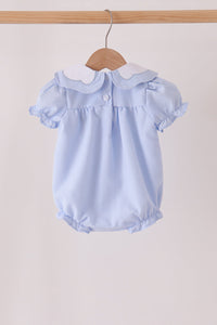 Turkey embroidery checkered ruffle bubble