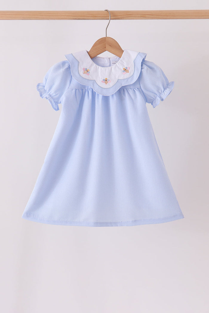 Turkey embroidery checkered dress