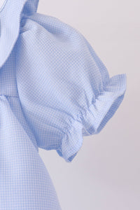 Turkey embroidery checkered dress