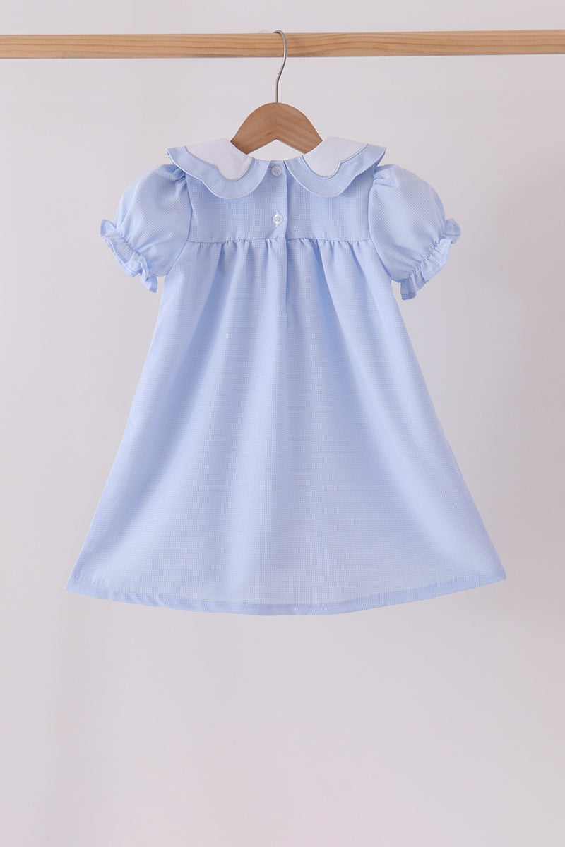 Turkey embroidery checkered dress