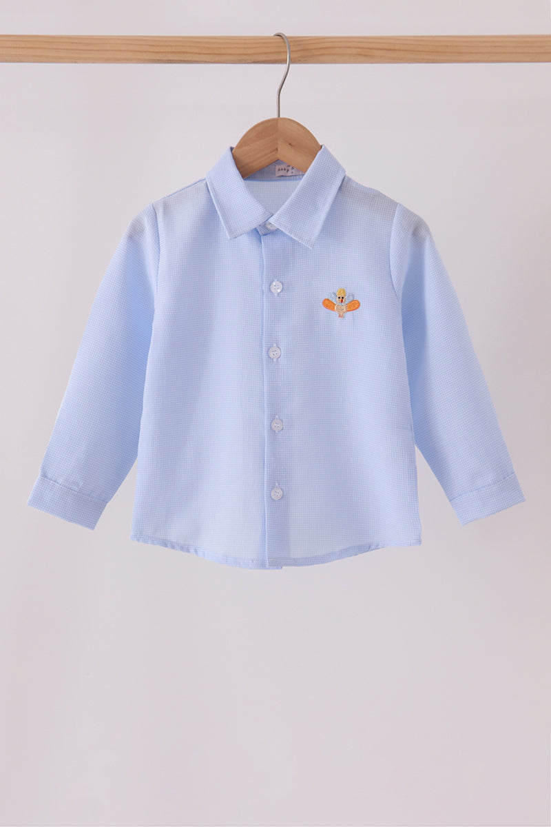 Turkey embroidery button down shirt