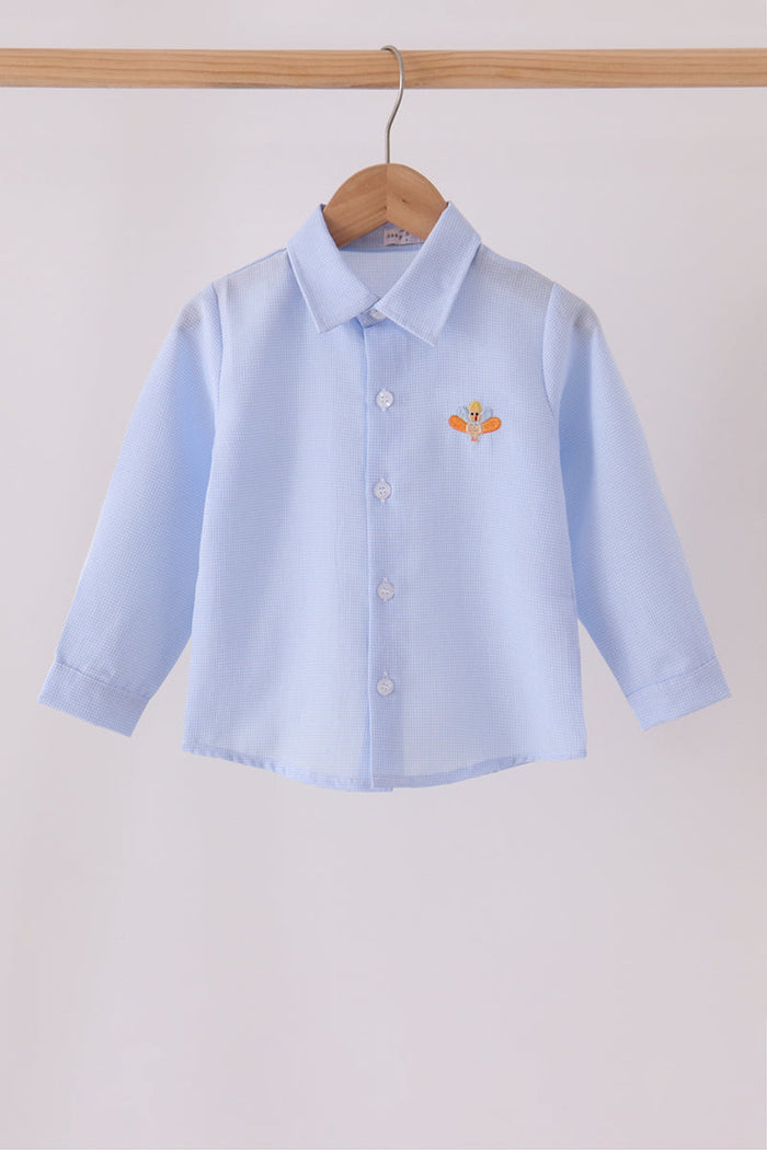 Turkey embroidery button down shirt