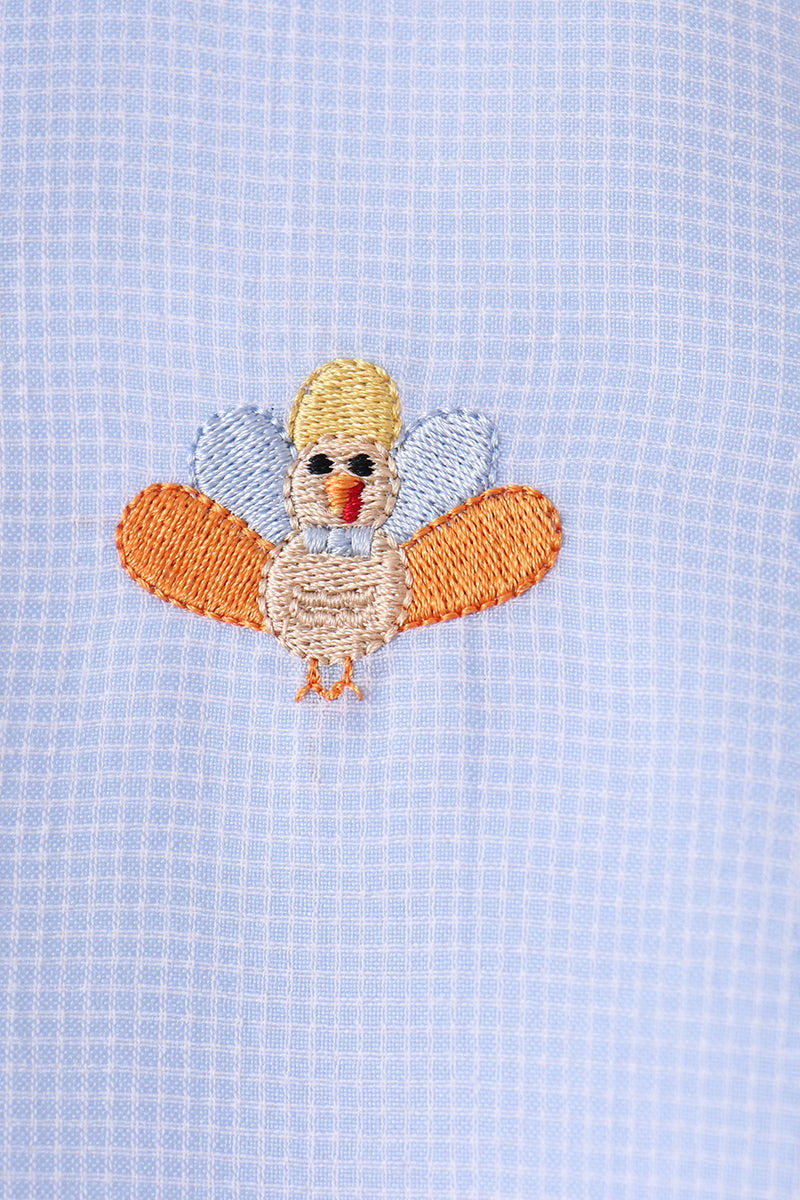 Turkey embroidery button down shirt