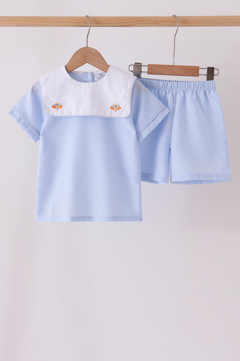 Turkey embroidery shorts set