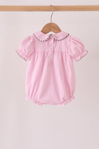 Turkey embroidery ruffle gingham bubble