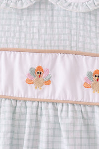 Turkey embroidery ruffle dress