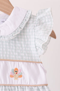Turkey embroidery ruffle dress