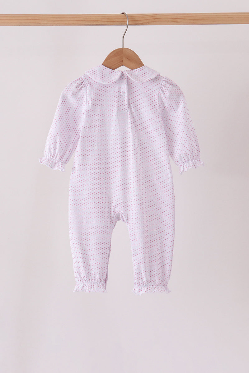 Turkey embroidery ruffle romper