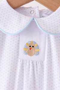Turkey embroidery romper
