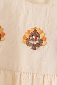 Turkey embroidery romper
