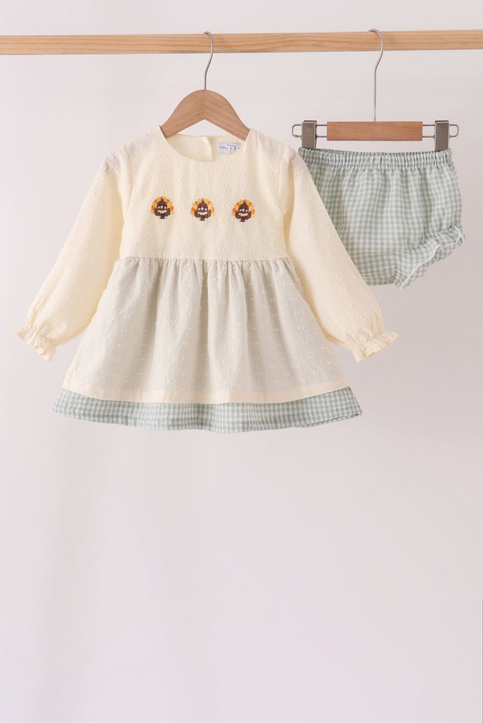 Turkey embroidery bloomer set