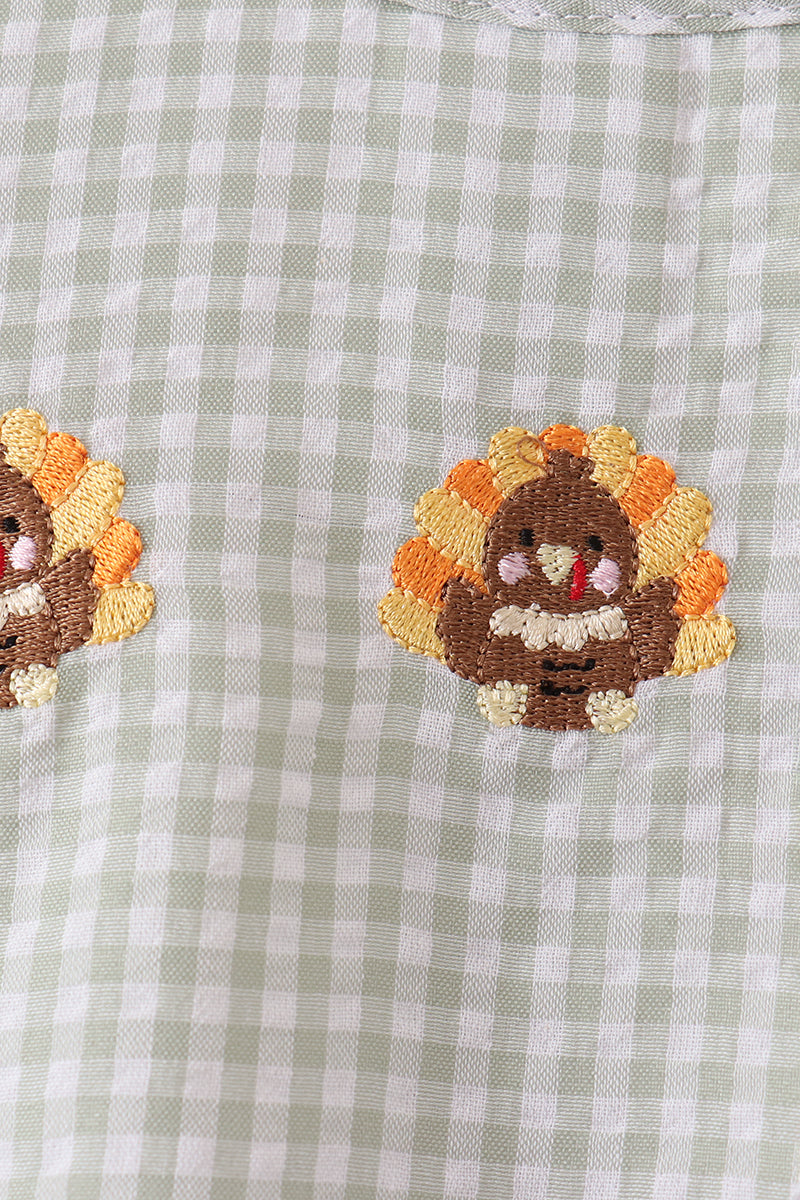 Turkey embroidery gingham bubble