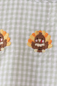 Turkey embroidery gingham bubble