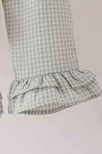 Turkey embroidery ruffle pants set