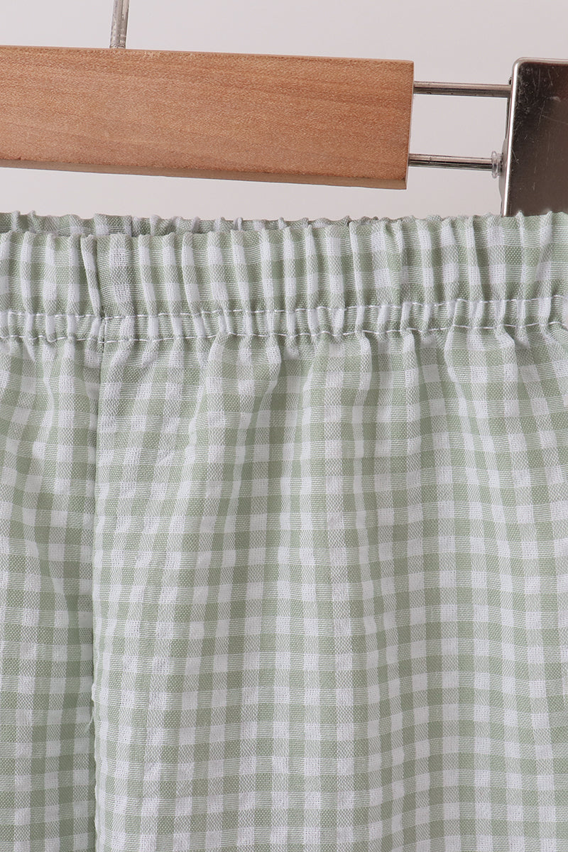 Turkey embroidery gingham pants set