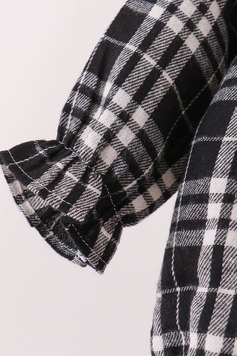 Black & white plaid bubble