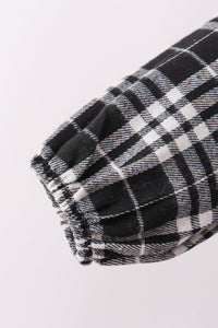 Black&white plaid dress