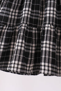 Black&white plaid dress