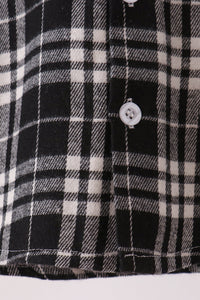 Black & white plaid button down shirt