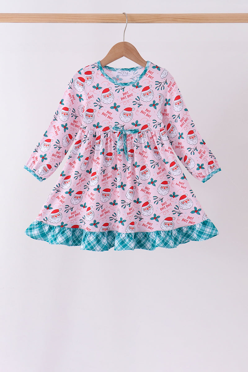 Santa holly ruffle dress