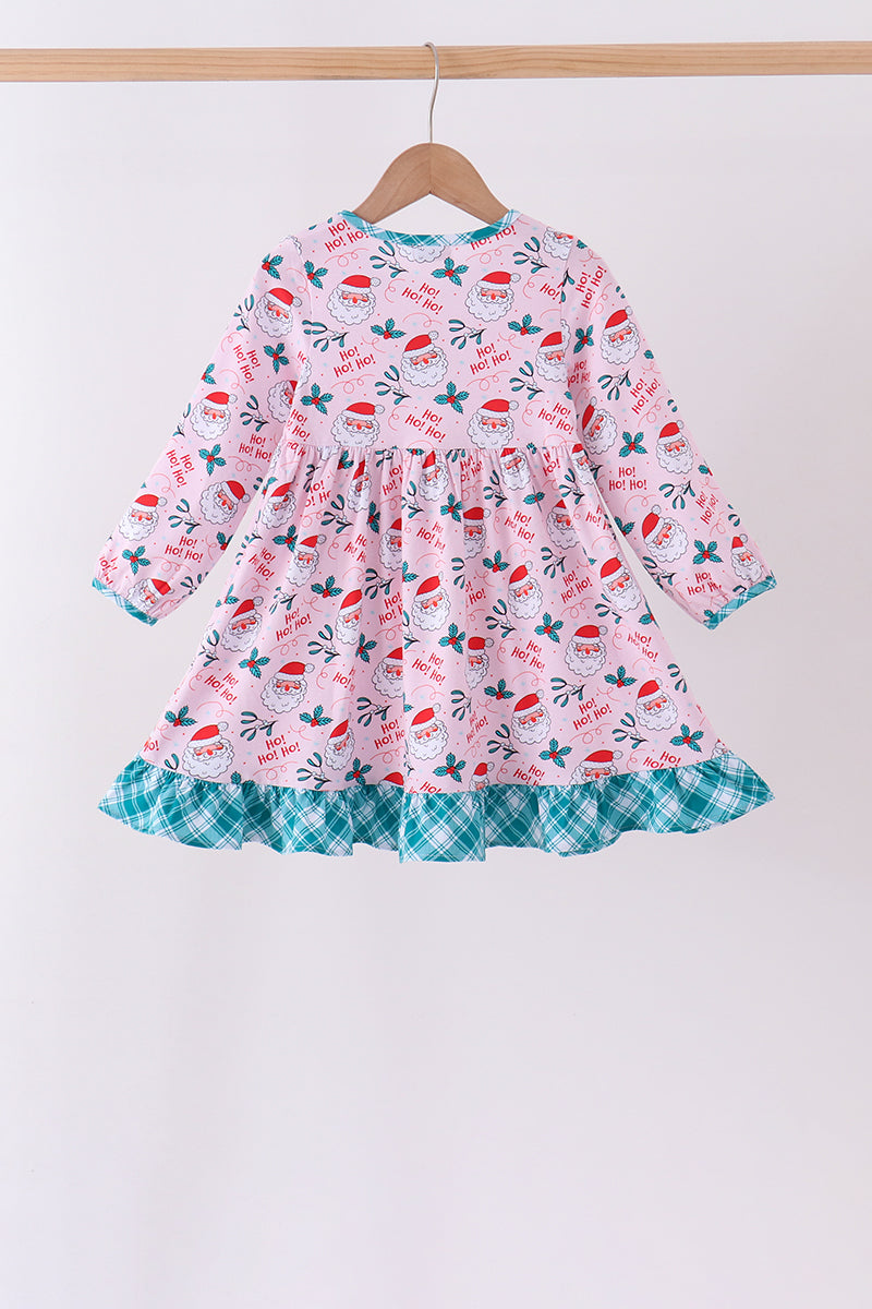 Santa holly ruffle dress