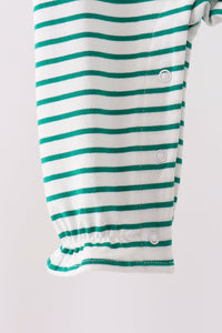 Gingerbread embroidery ruffle romper