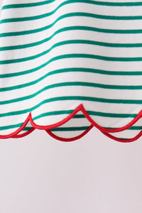 Gingerbread embroidery scalloped pants set