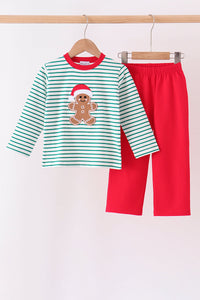 Gingerbread embroidery pants set