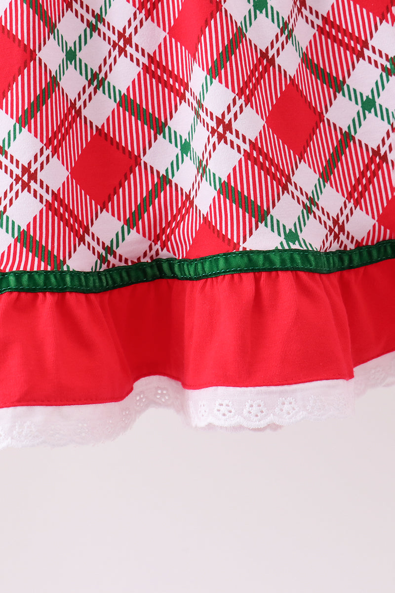 Holly plaid ruffle dress