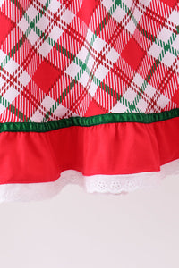 Holly plaid ruffle dress