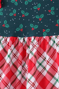 Holly plaid ruffle dress