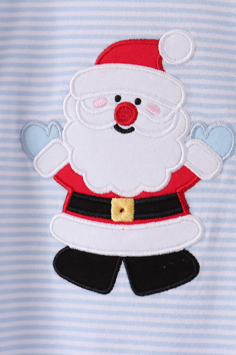 Santa embroidery romper