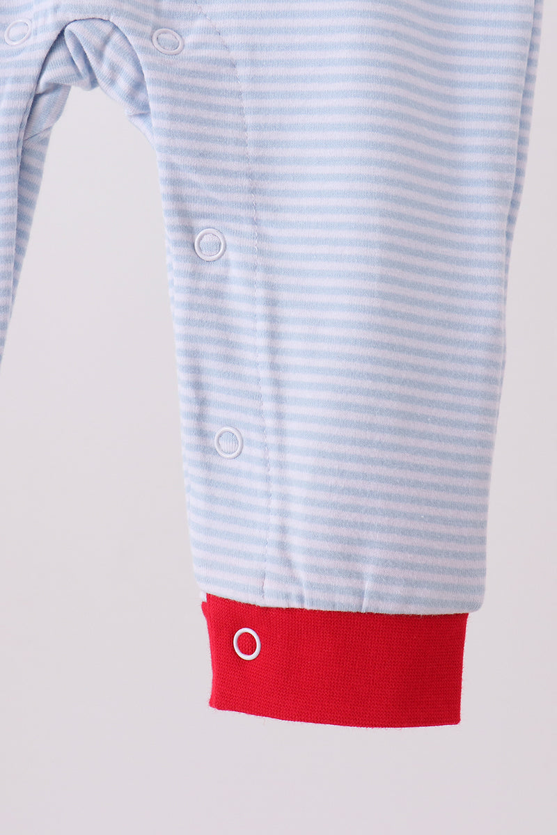 Santa embroidery romper