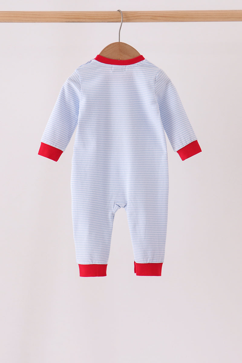 Santa embroidery romper