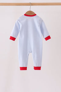 Santa embroidery romper