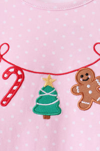 Gingerbread embroidery pants set
