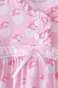 Santa claus bamboo ruffle pants set
