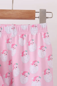 Santa claus bamboo ruffle pants set
