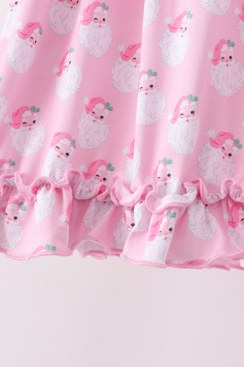 Santa claus bamboo ruffle pants set