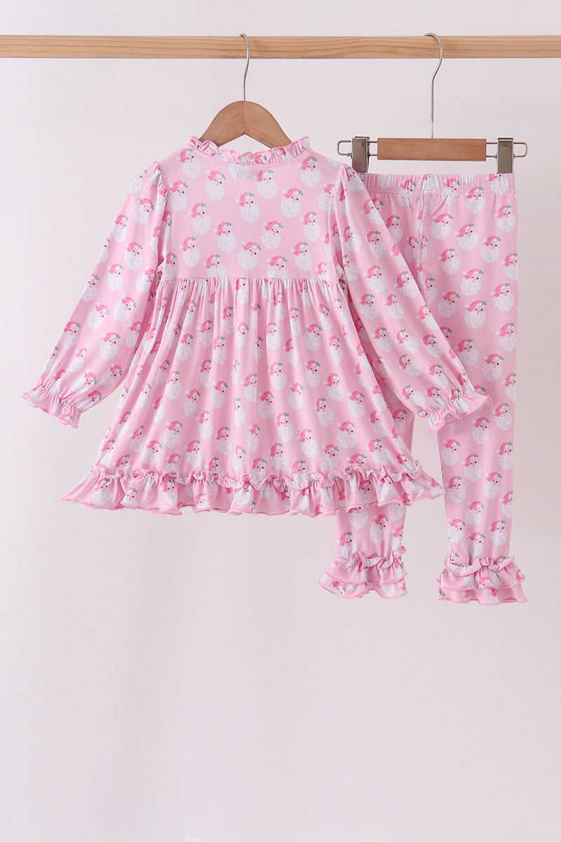 Santa claus bamboo ruffle pants set