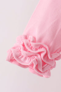 Santa embroidery ruffle pants set