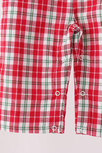 Christmas tree truck embroidery plaid jonjon