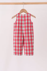 Christmas tree truck embroidery plaid jonjon