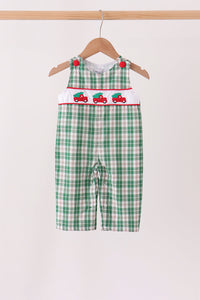 Christmas tree truck embroidery plaid jonjon