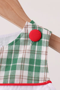 Christmas tree truck embroidery plaid jonjon